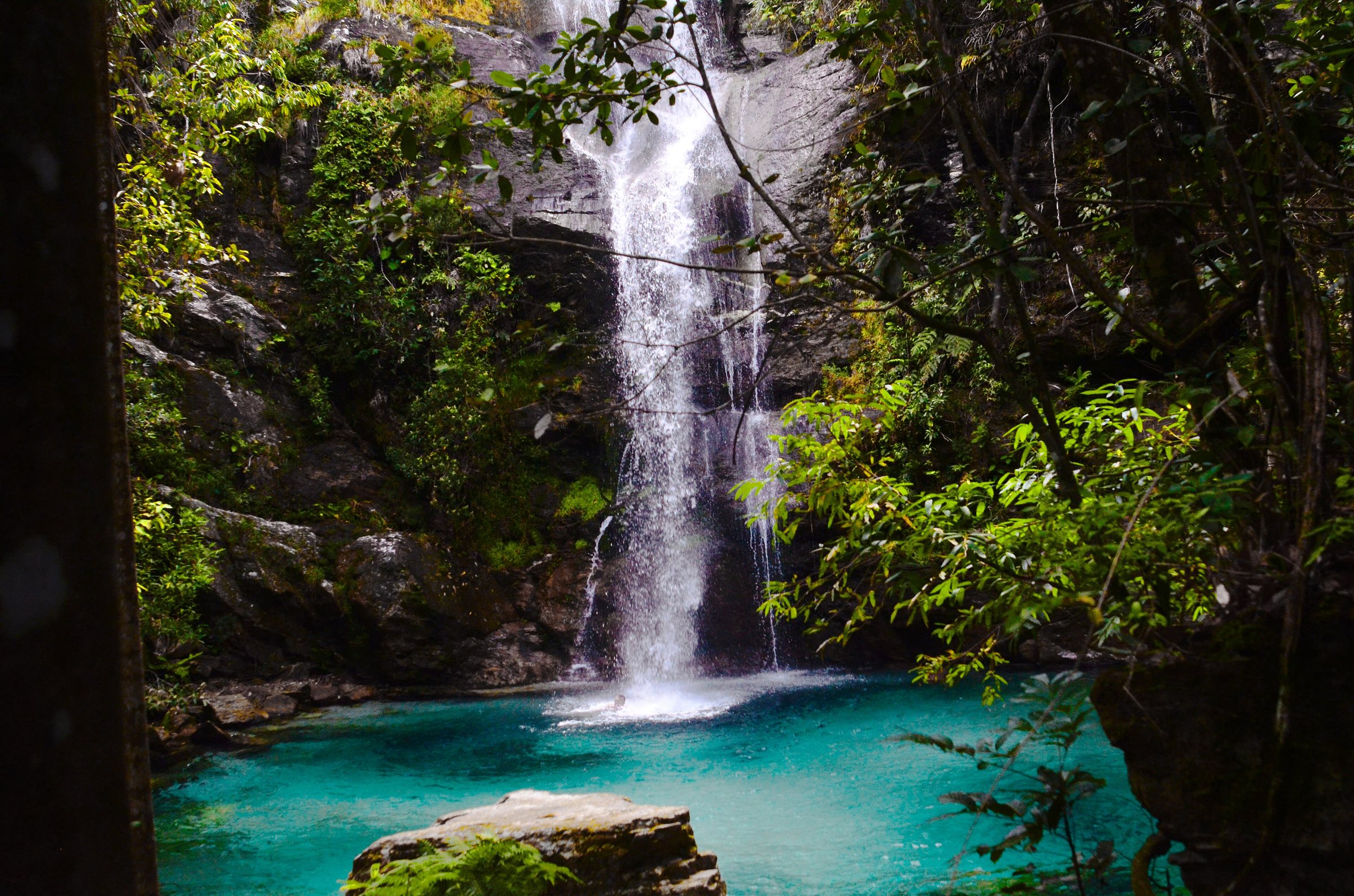 Cachoeira no território Kalunga, Cavalcante, Goiás, em fevereiro de 2014.