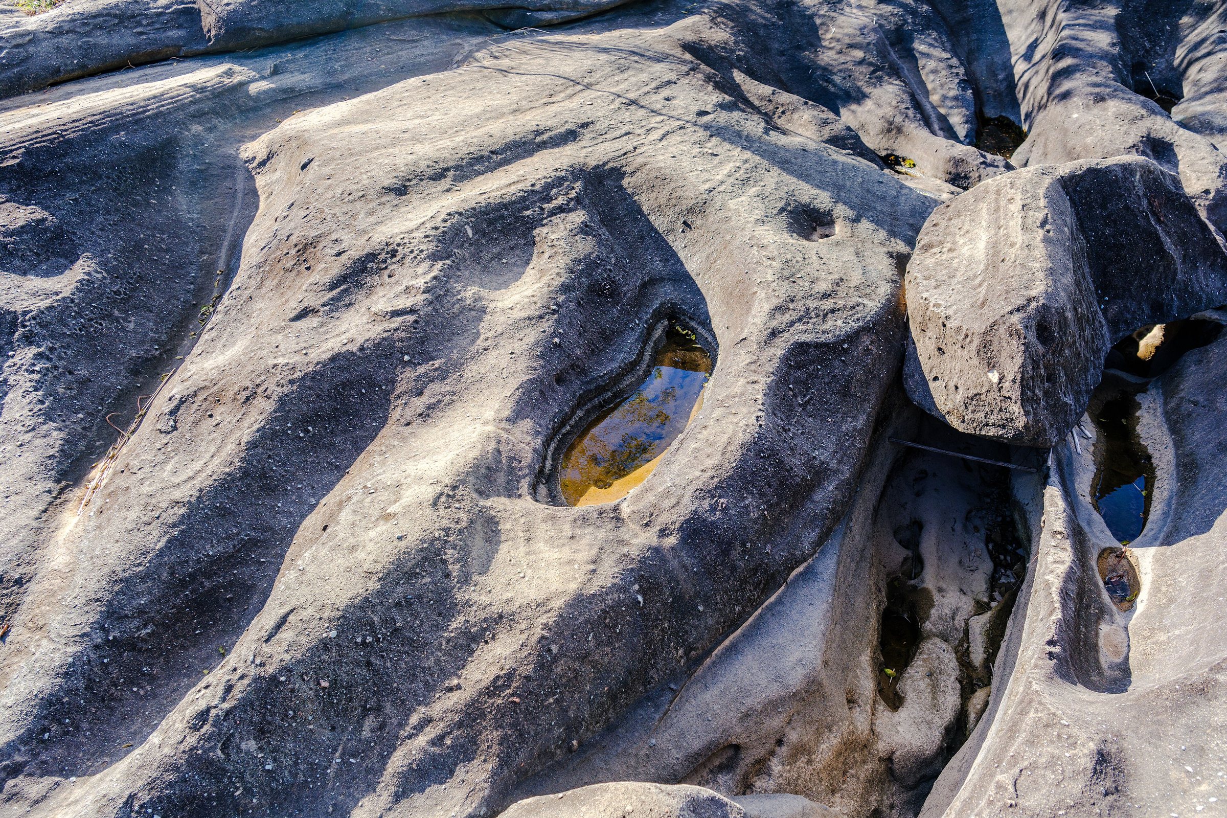 Valley of the Moon, near São Jorge: rocks carved by the São Miguel River